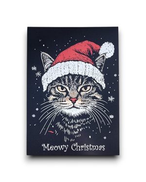 A6 Ansichtkaart - Meowy Christmas