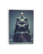 A6 Ansichtkaart - Cat Christmas Tree