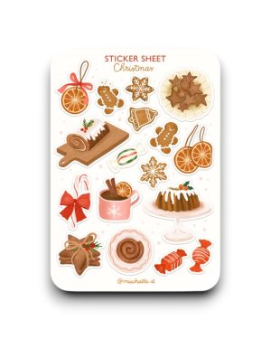 Stickervel- Christmas food cakes
