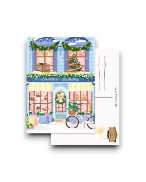 A6 Ansichtkaart - Santa's bakery store