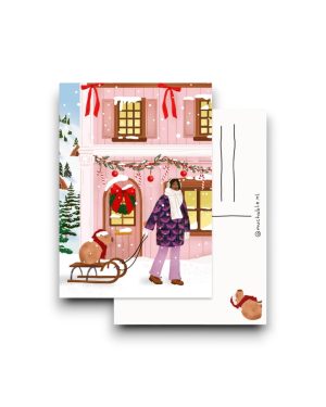 A6 Ansichtkaart - Capybara in snow